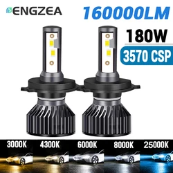 ENGZEA H7 Led Headlight 160000LM 180W 3570 Chips H1 H4 LED Bulbs Lamps Turbo 4300K 6000K 8000K 80000LM 110W H8 H9 H11 Fog Lights