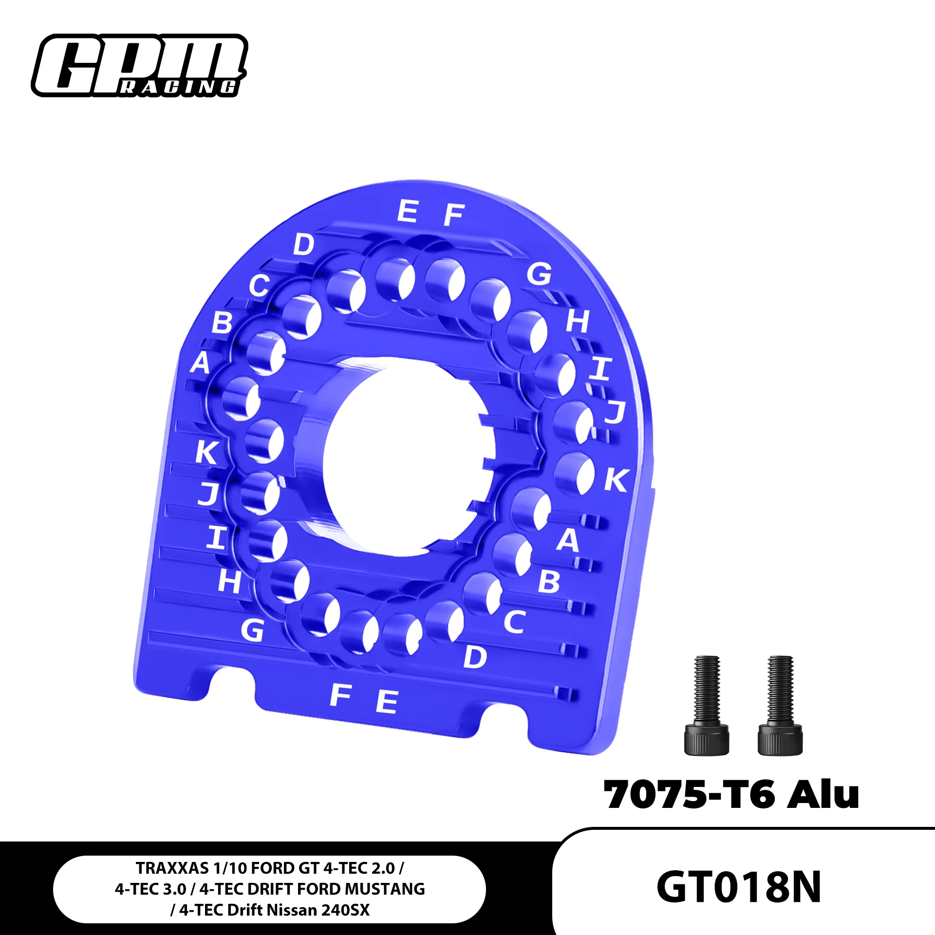 

GPM 1/10 4-TEC 3.0 Corvette Stingary-93054-4 TRAXXAS Alu7075 Пластина крепления двигателя и ребра радиатора