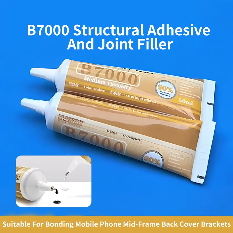 B7000 Multipurpose Adhesive Glue for Phone Repair Jewelry Making and Crafts Strong Waterproof Bonding in Clear and Black