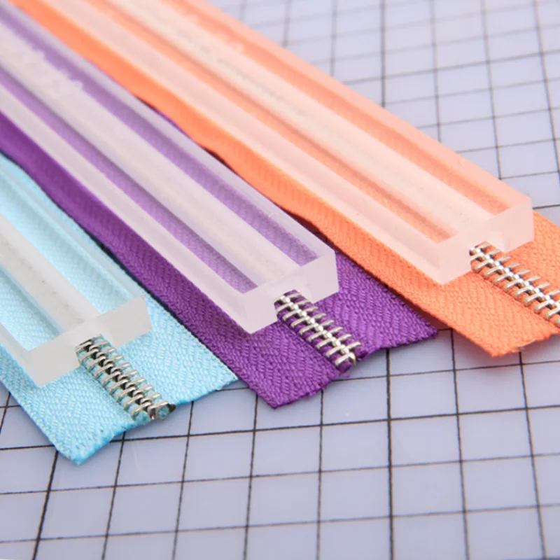 Zipper Gluing Anti-spill Glue Acrylic Ruler Zipper Gluing Supplies Handmade Leather Making Leather Products Craft Tools