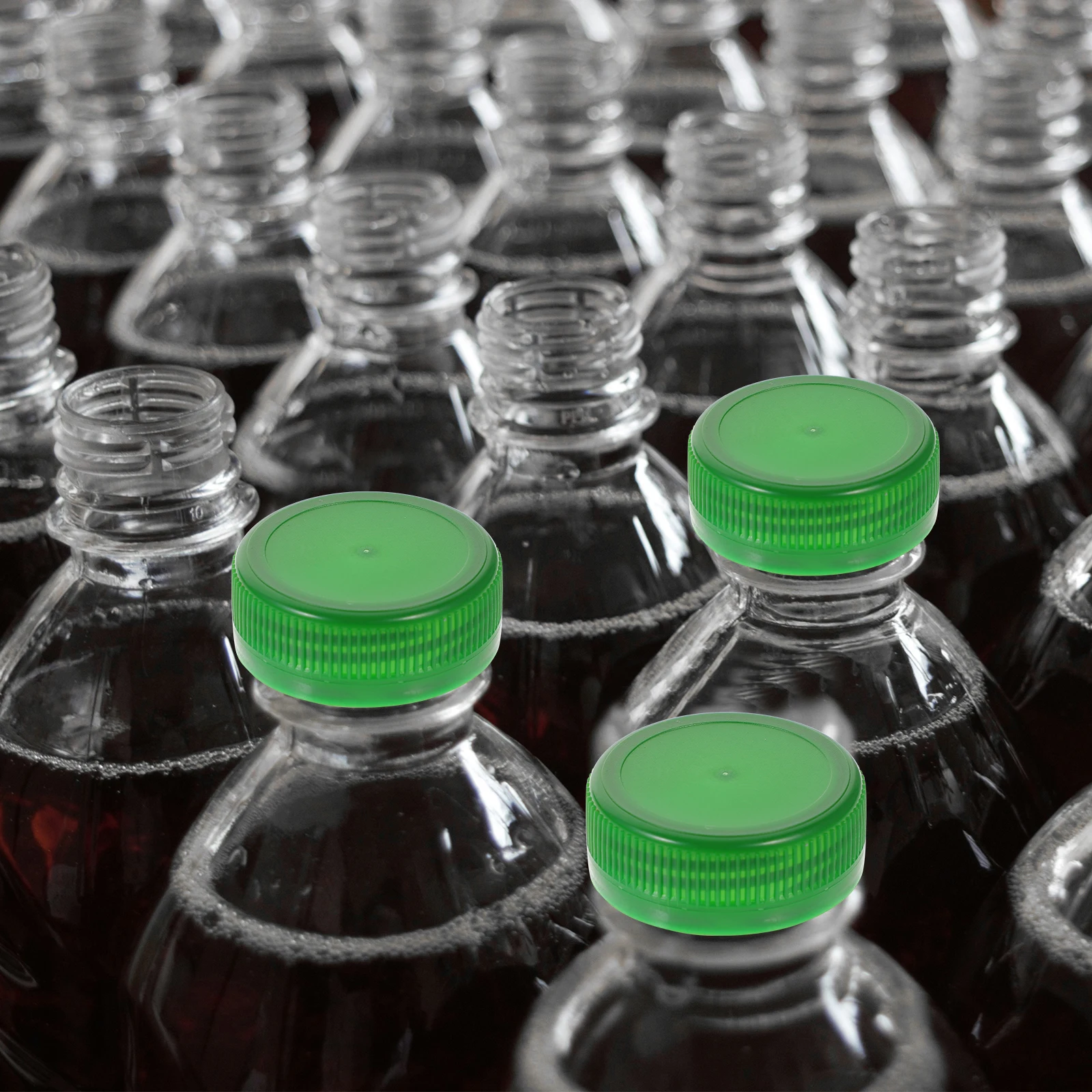 100pcs DIY น้ําหมวกพลาสติกหมวกหัตถกรรมขวดพลาสติกสีฝาปิดแบบใช้ซ้ําได้สําหรับเด็ก Montessori ฝาขวดของเล่น