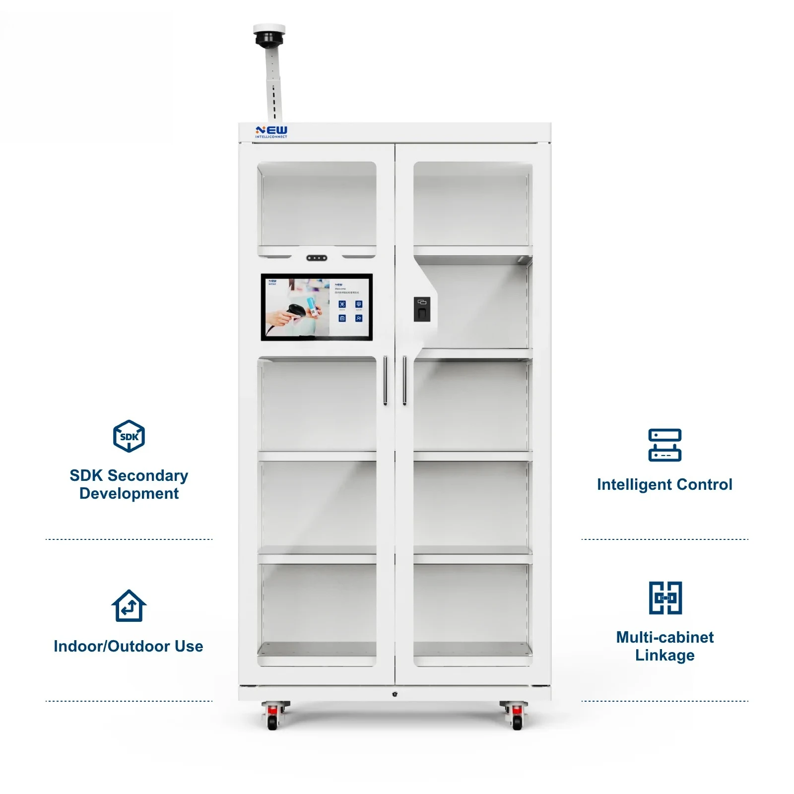 Double Door Medical RFID Smart Consumables Management Cabinet for Hospital Real-Time Inventory Tracking System