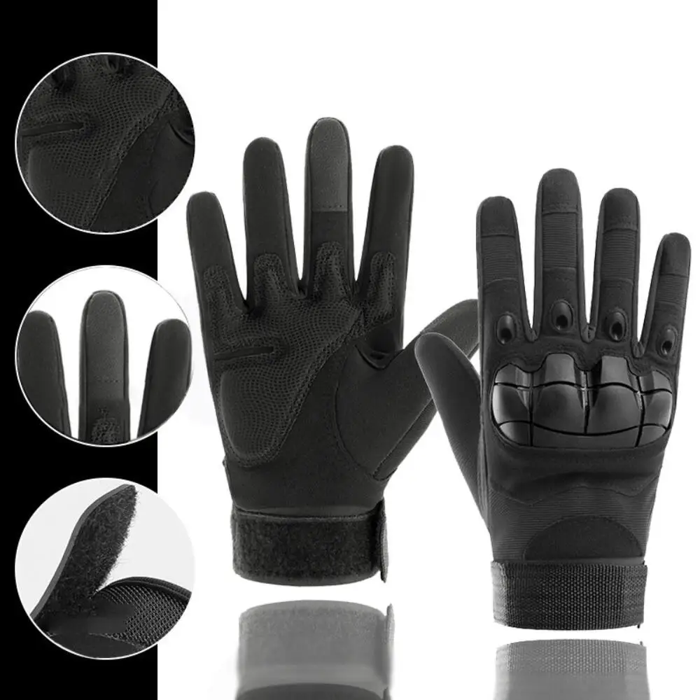 1 زوج قفازات اللمس تصميم اللياقة البدنية حماية الرياضة دراجة نارية الصيد قفازات المشي كاملة الأصابع