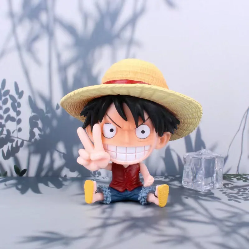 

One Piece Q Version Сидящая фигурка One Piece Luffy Empress Zoro Ace Игрушечная модель Орнамент Подарочная коллекция в наличии без коробки