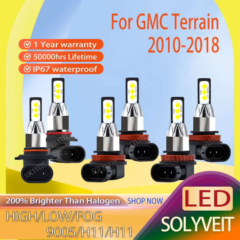 

Long Lifespan Energy Saving 9005 H11 H11 LED Headlight foglight For GMC Terrain 2010 2011 2012 2013 2014 2015 2016 2017 2018