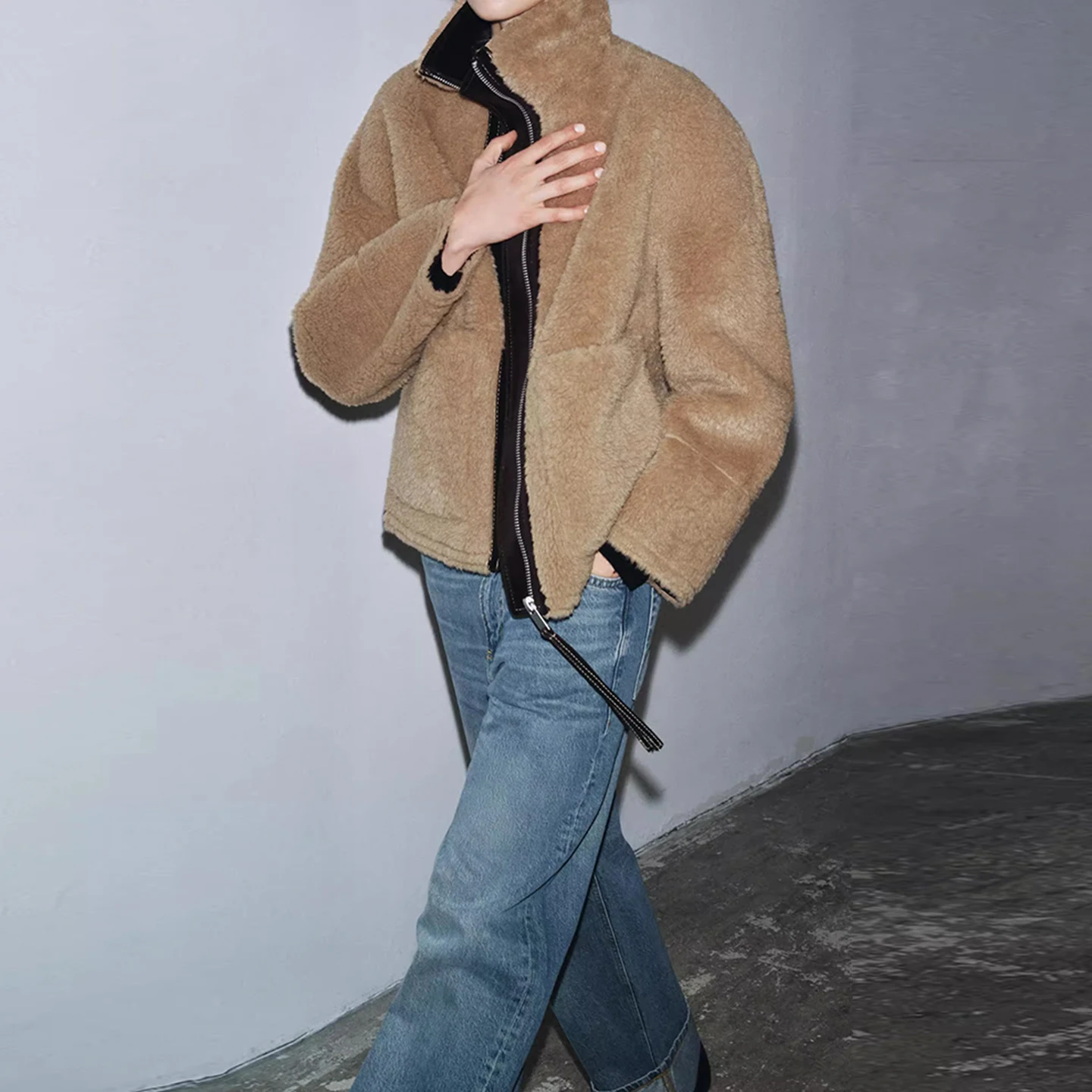 

Z Women's Double-Sided Faionable Long-Sve Stand-Collar Jaet 2025 New Sle Personali Chinese Lady's Coat