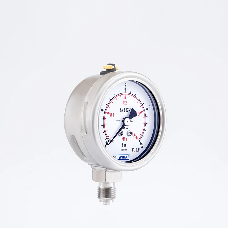 WIKA 316 Stainless Steel Liquid-filled Seismic Pressure Gauge EN837-1 232/233.50.063