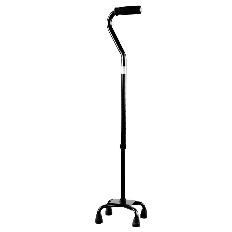 Elderly cane walking stick telescopic adjustable non-slip lightweight aluminum alloy four-legged walker