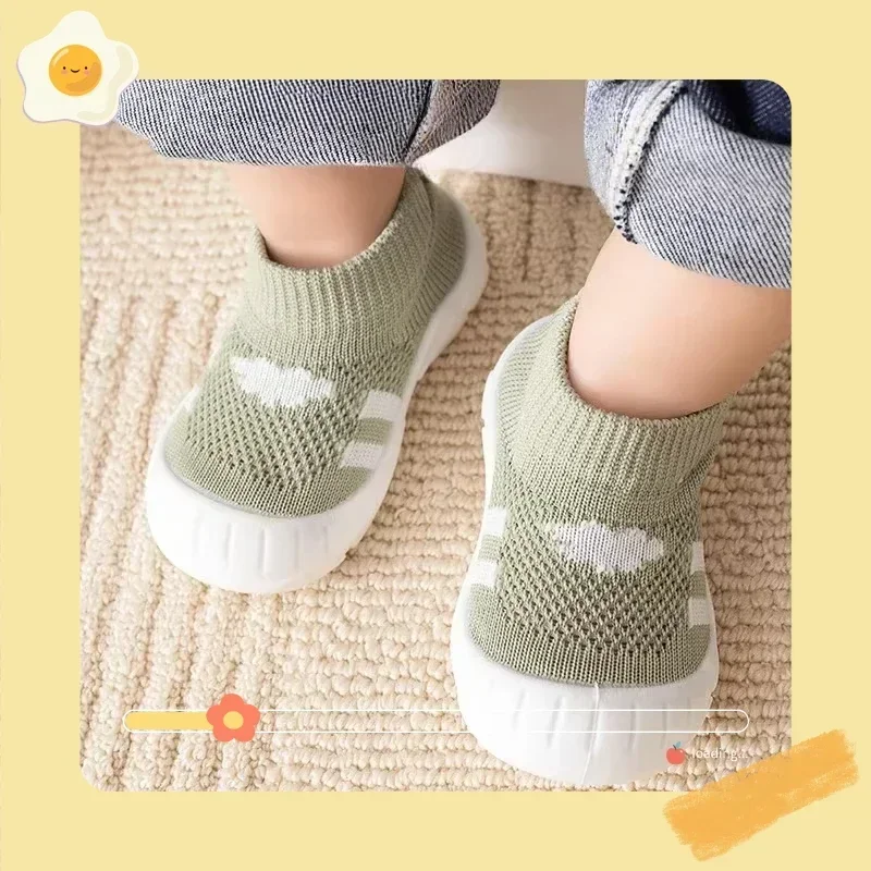 Neue modische Baby-Mesh-Schuhe für Kleinkinder mit weichen Sohlen, atmungsaktive Mesh-Sandalen, gestrickte Freizeitschuhe für Kinder