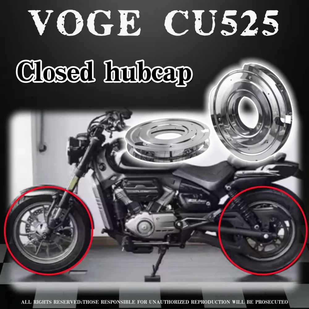 

Motorcycle modified closed hub cover front and rear tire rims Black Warrior decorative cover For VOGE CU525 CU-525 525CU