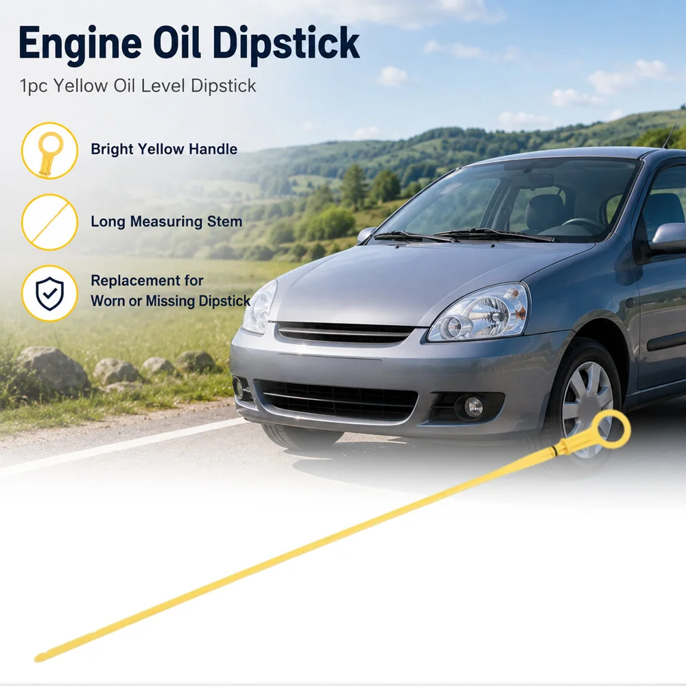 For Renault Kangoo Clio Megane Scenic Symbol Dacia Logan Sandero 1.4L K7J Engine Oil Dipstick Replacement 7700273904