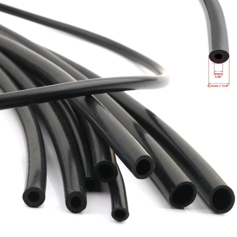 Black Smooth Nitrile Rubber Fuel Tubing Petrol Diesel Oil Line carburetor Hose Pipe 1/3Meter 3mm~19mm