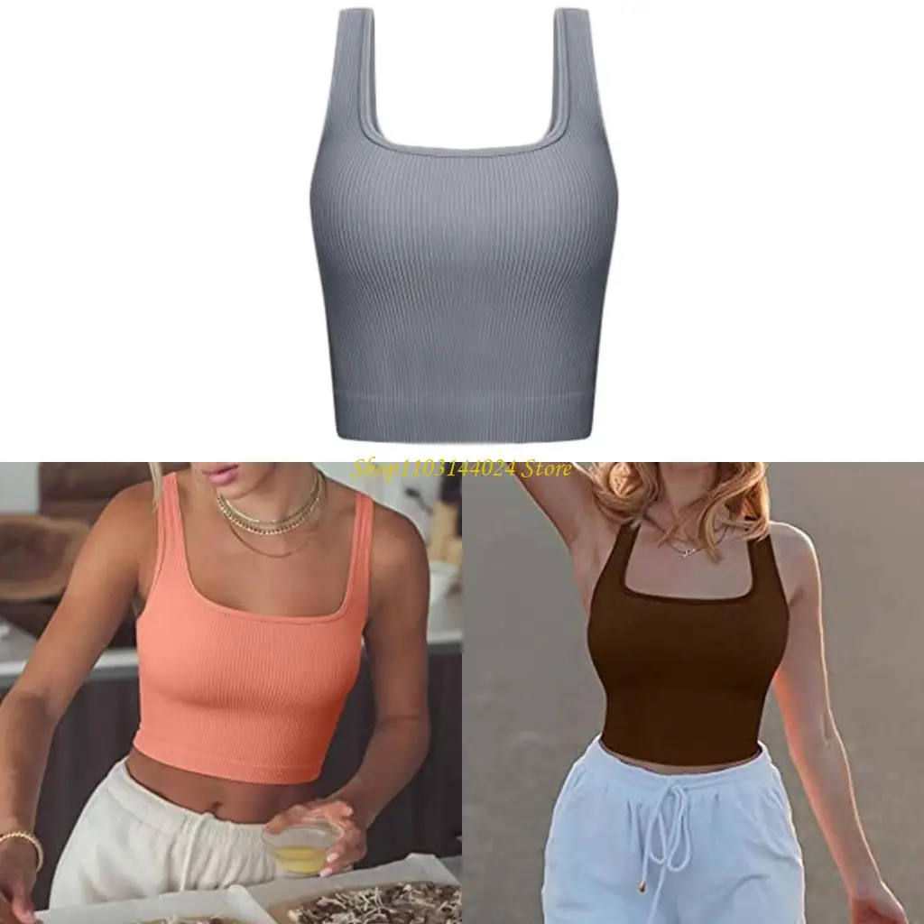 

N5KE Стильный ребристый камизол без рукавов.