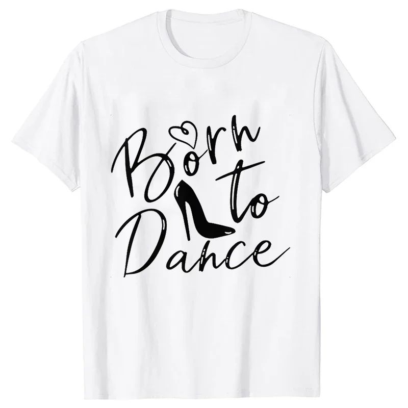 Vintage Women T-shirt Top Fashion Dance Print Girl T-shirt Dance Ballet Tees O Neck Short Sleeve Summer Harajuku Female Clothing