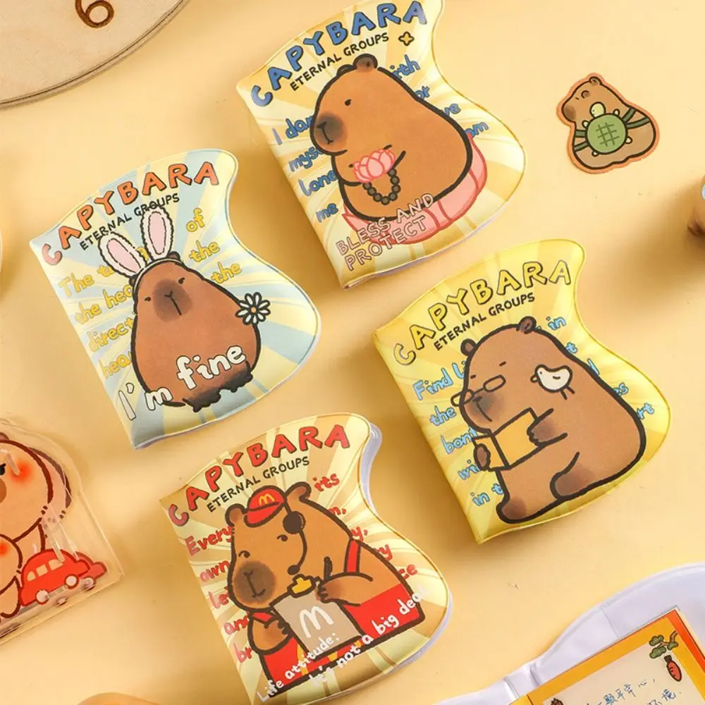 Funny Press Slow Rebound Squeeze Toy Notepad Interesting Cute Color Page Notebook Capybara 3D Sensory Notepad Gift