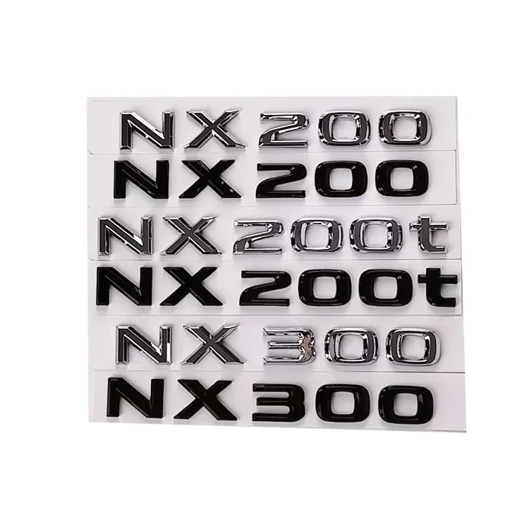 ABS Car Rear Trunk Emblem Letter Side Decal for Lexus NX200 NX300 NX200t Exterior Decoration