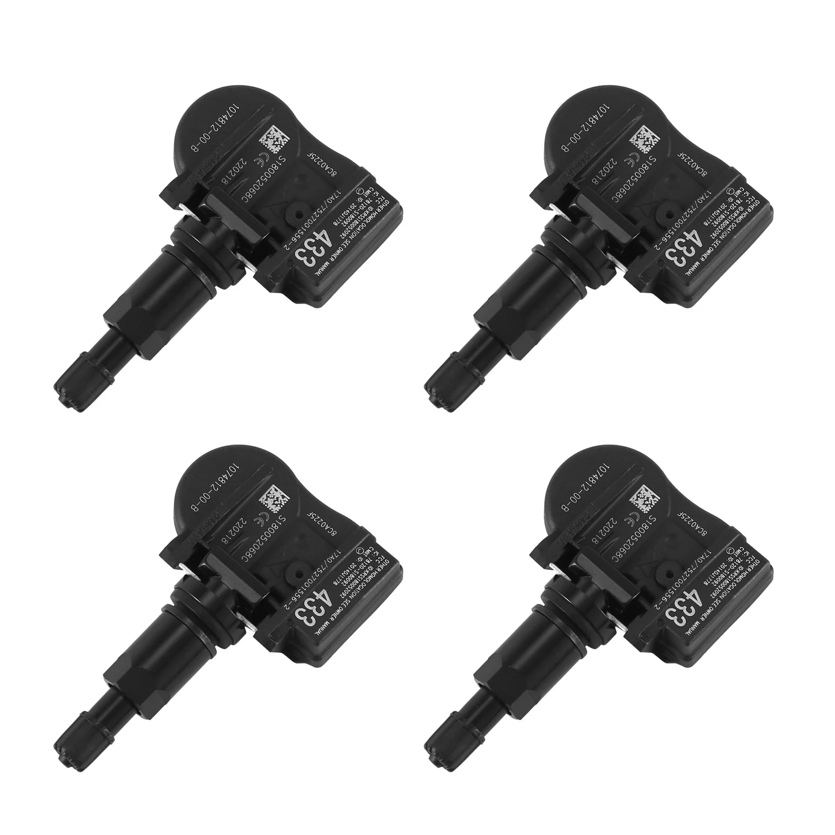 Set of 4 Tire Pressure Sensor TPMS 1074812-00-B for Tesla Model 3 S X Y 107481200B