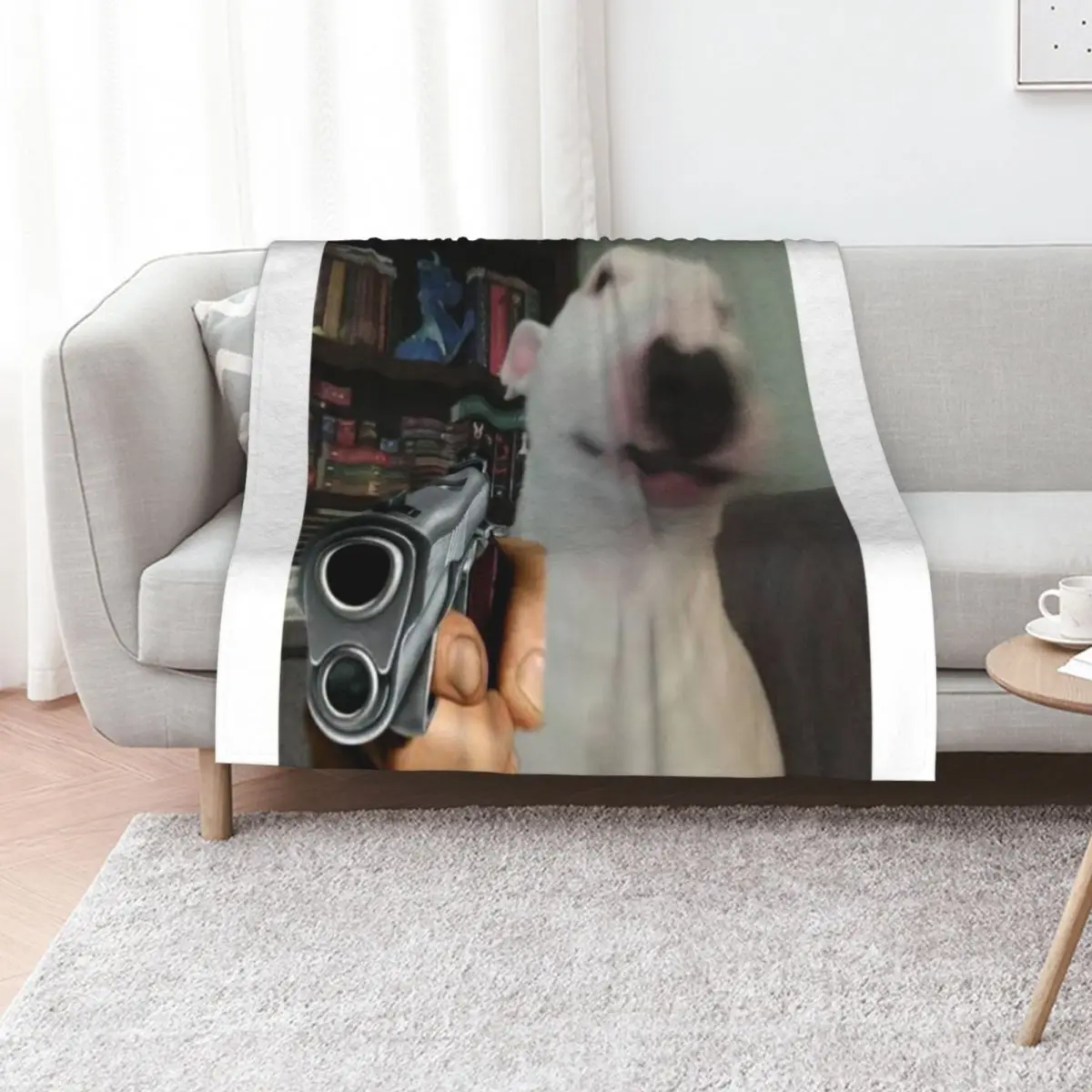 Walter gun meme Throw Blanket Soft Cozy Blanket for Pet Kids Adults