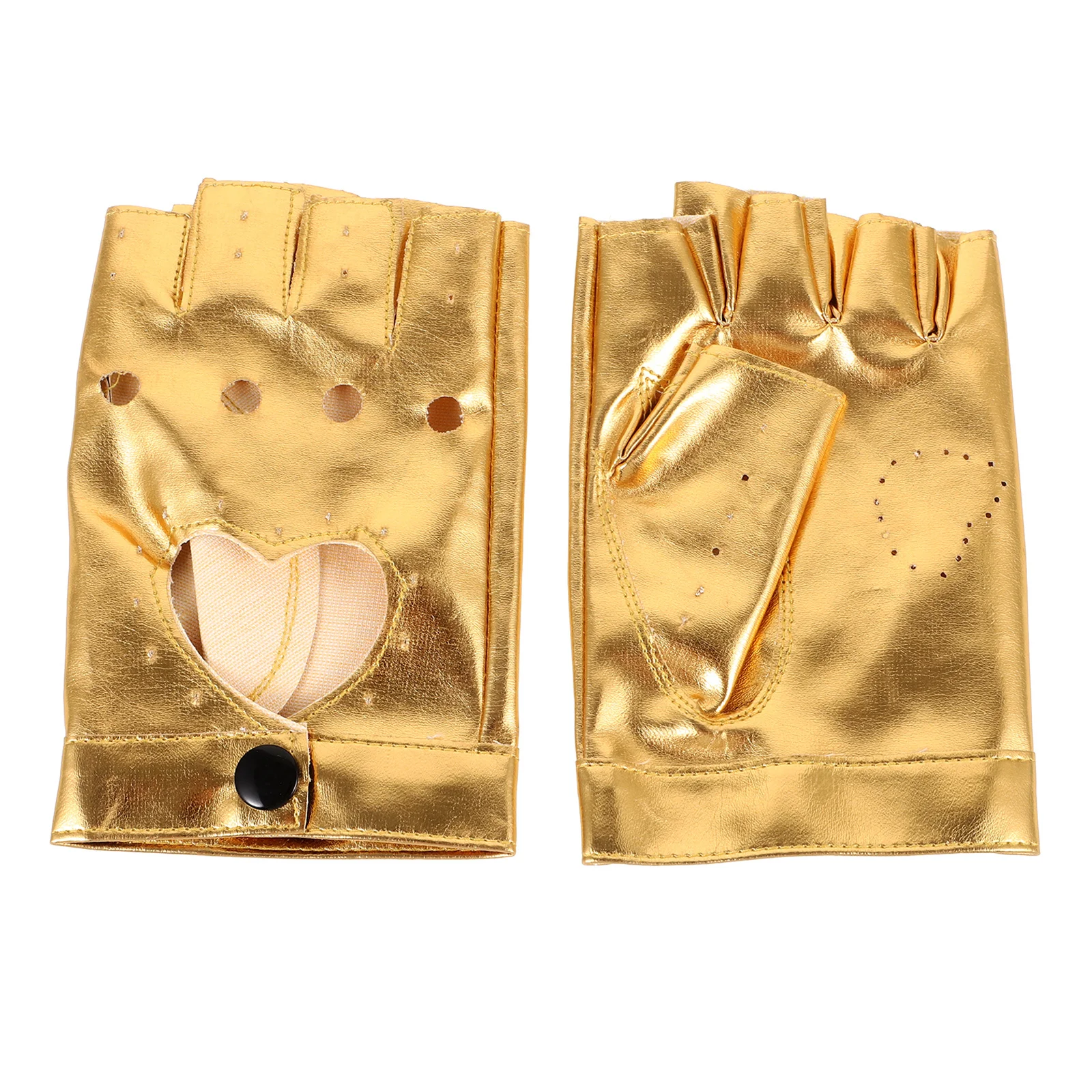1 paar Street Dance Handschuhe PU Bühne Leistung Halbe Finger Party Handschuhe für Dekorative Dance Party Liefert