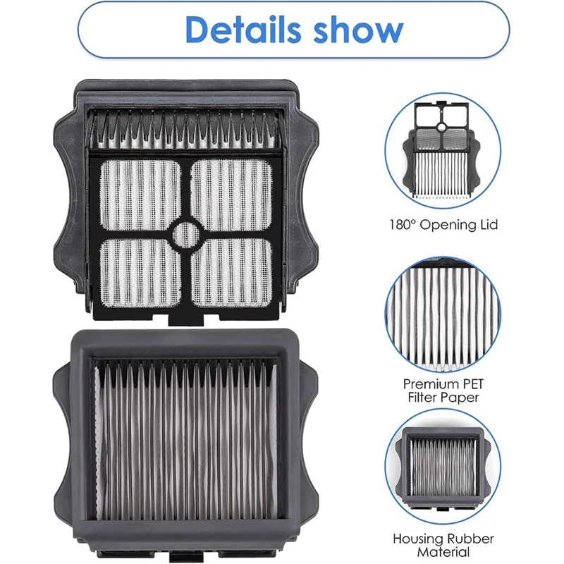 ตัวกรอง HEPA สำหรับ tineco ifloor 3/ชั้นหนึ่ง S3/ชั้นหนึ่ง S5/ชั้นหนึ่ง S5 Pro ชุดตัวกรองเครื่องดูดฝุ่นแบบเปียกแห้ง