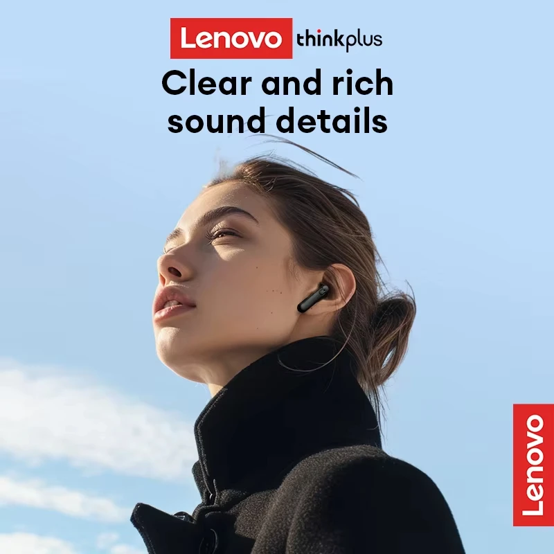 Neue Lenovo LP42 TWS Drahtlose Bluetooth V5.4 Kopfhörer Halb-In-Ear-Musik-Ohrhörer Ultralange Akkulaufzeit IP6 Staubdichte Kopfhörer