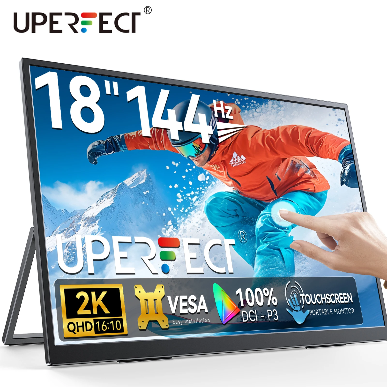 UPERFECT 2K 144Hz Touchscreen Portable Monitor 18