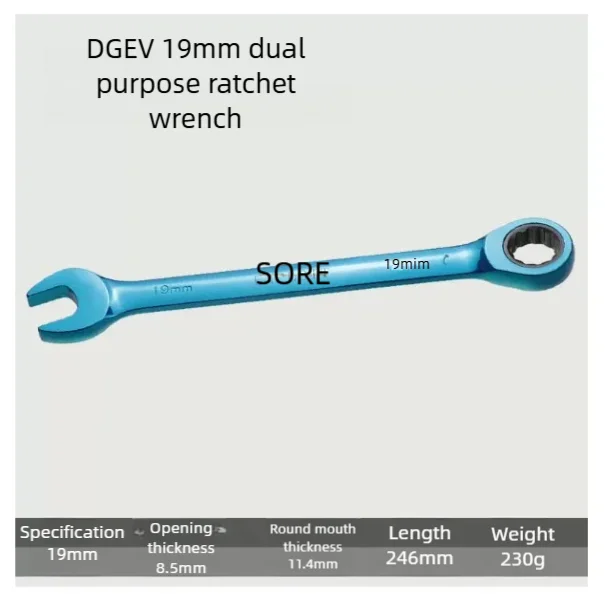 DGEV1-9pcs Universele Kleurrijke Multifunctionele Ratelsleutel Verstelbare Koppel Ratelsleutel Fiets Motorfiets Auto Reparatie Tool