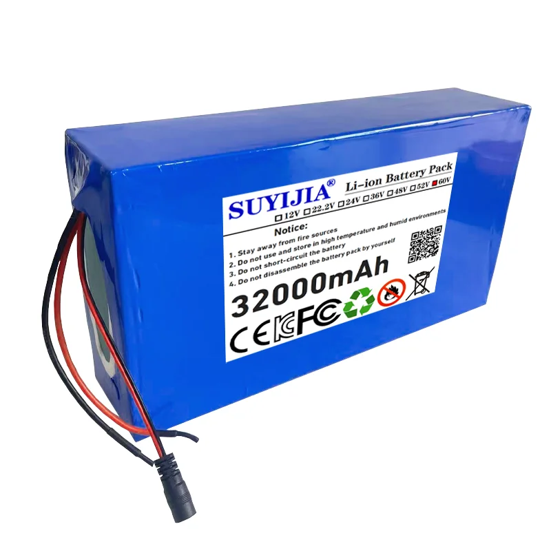 60 فولت 32 أمبير 1000-3000 واط عالية الطاقة 18650 بطارية ليثيوم جديدة 16S8P بطارية مناسبة لمختلف مركبات النقل