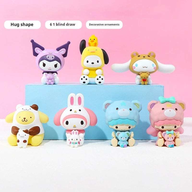 New Miniso Hug Buddy Blind Box Desktop Decoration Trendy Play Handmade Yugui Dog Toy Model Trendy Play Kawaii Collectible