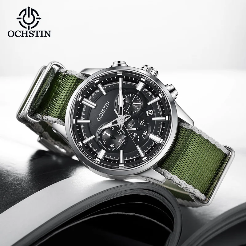 OCHSTIN2024 New Business Luxury Style Navigator Series Original Multi functional Quartz Movement Watch Men's Quartz Watch