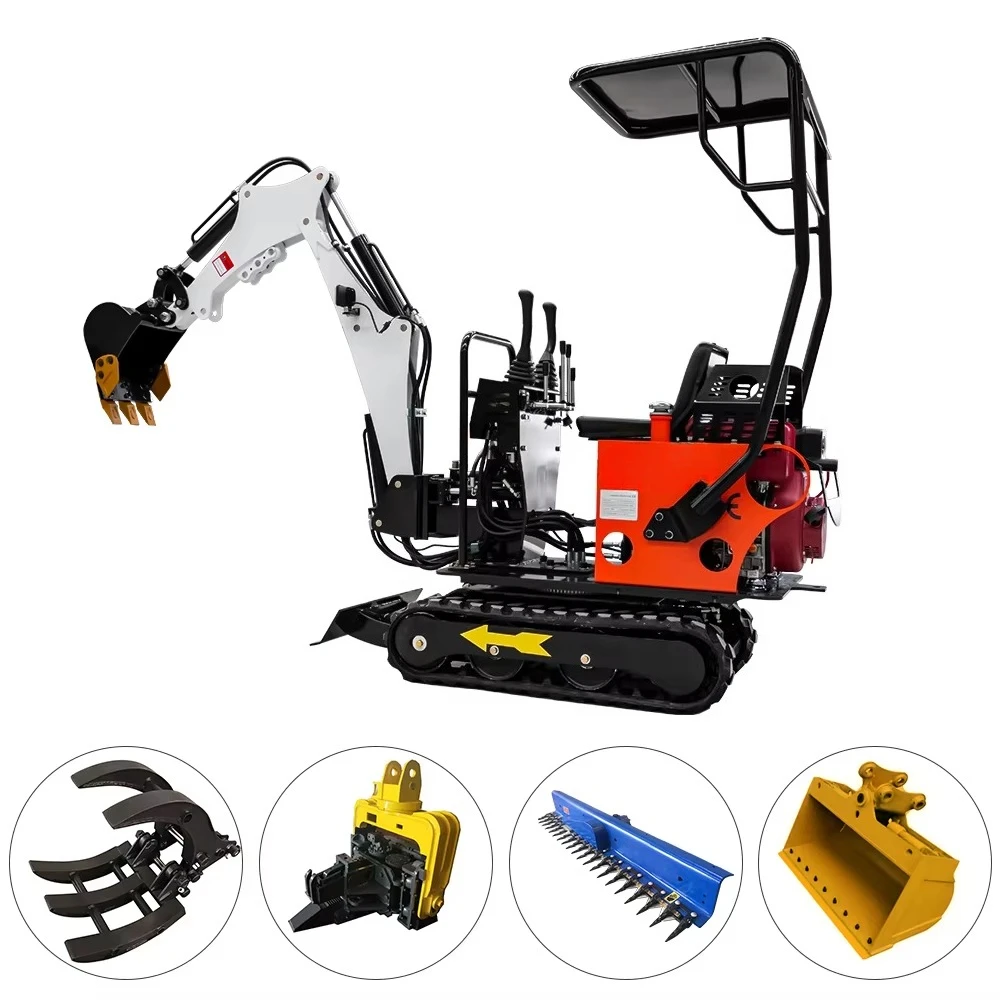 Китайский экскаватор 800 кг с ковшом 0,8-1,5 тонны, рабочие грузики, гусеничная машина, двигатель насоса, основные компоненты мобильного типа