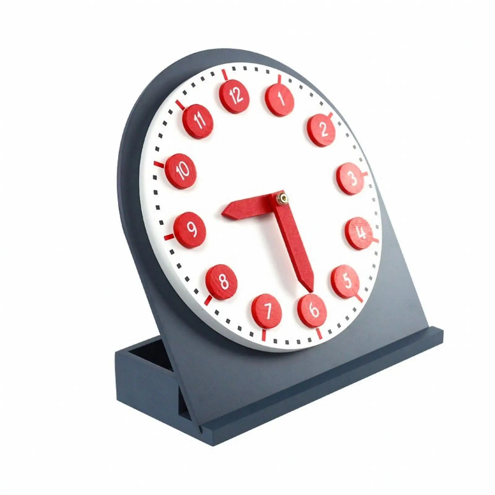 Kids Arithmetic Clock Wooden Educational Toy Time Recognition Tool for Preschool Learning Centers