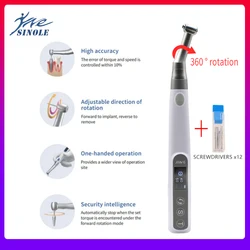 Portátil Dental Implant Chave Elétrica, Torque Driver, Dentistry Repair Tools, 360 ° girado, 50Ncm, 50rpm, 16Pcs Parafusos