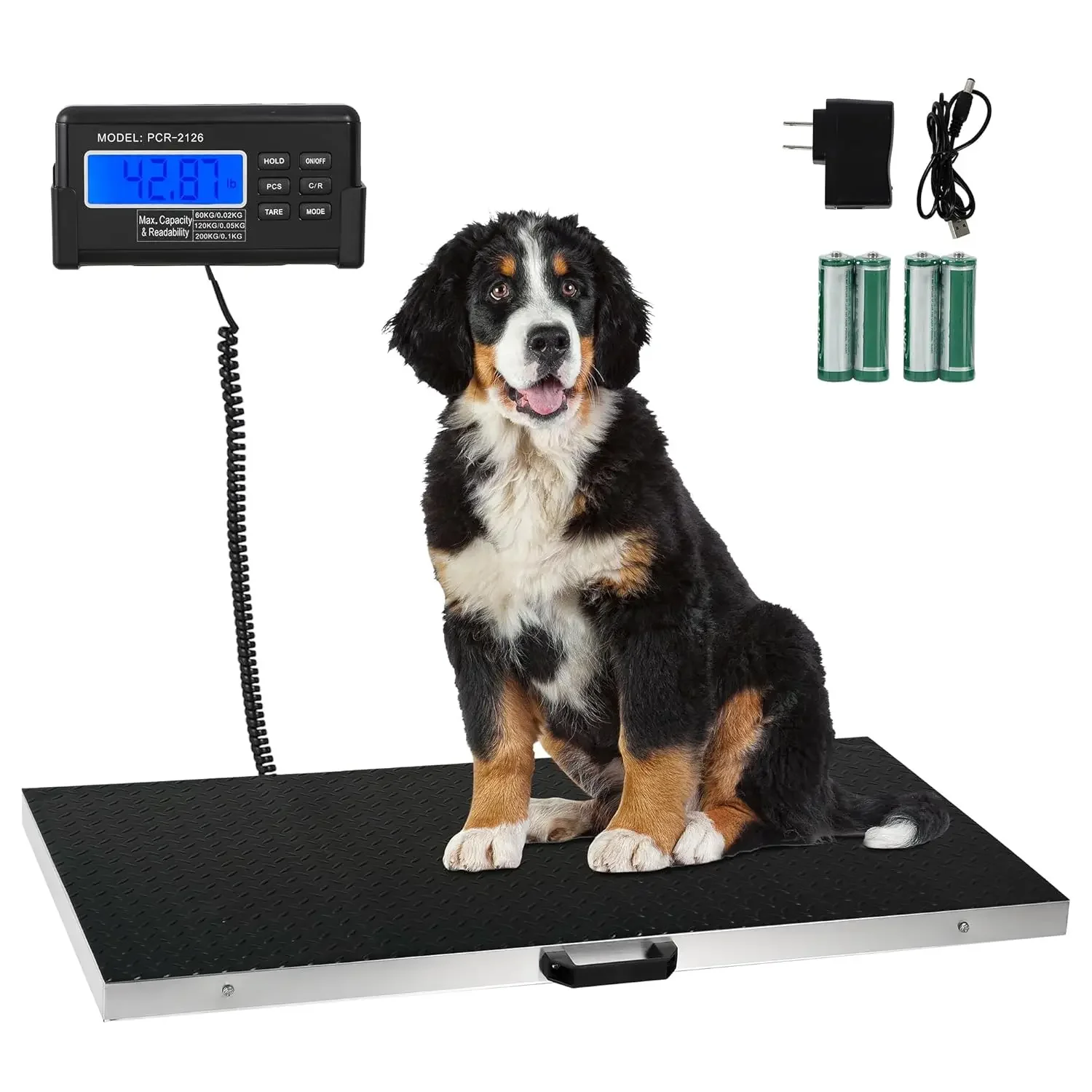 

Digital Dog Scale Large Breed Livestock Weight Weighing Animal Veterinary Sheep Goat Pig Puppy Shipping Packages Heavy Duty Plat