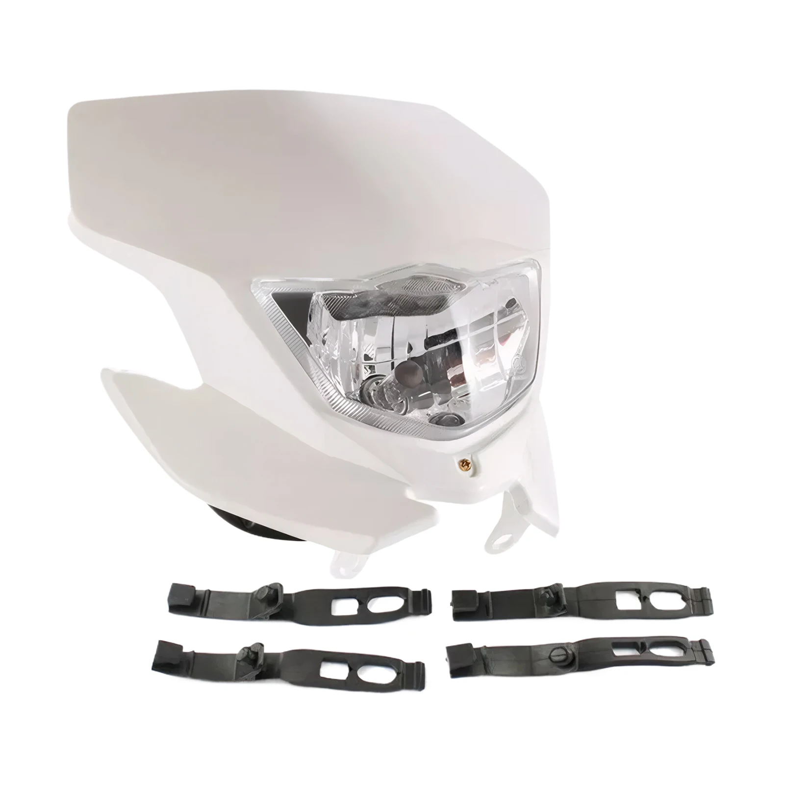 Universal Fitting Dual Light Motocross Headlight For Yamaha YZ WR Foglight Brown Plastic Motocross