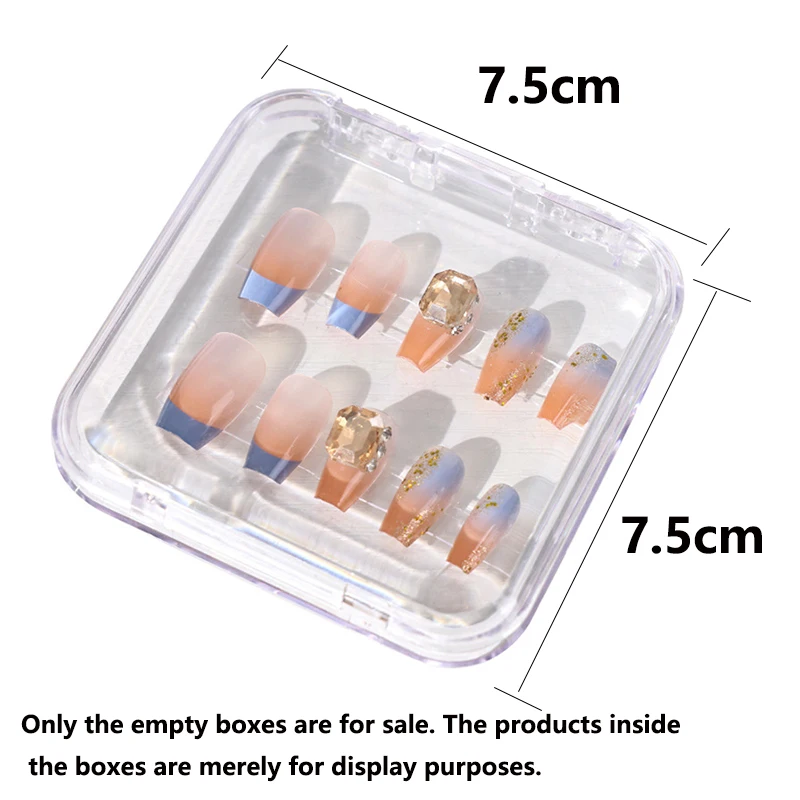 Armour storage box with flip cover, jewelry box, transparent nail art box, desk storage and display use