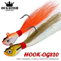 Metal Jig Fishing Lure 7-85g Vibration Bucktail jig Head Hook Fly Tying Materials Artificial Lures Fishing Hooks Fishing Tackle