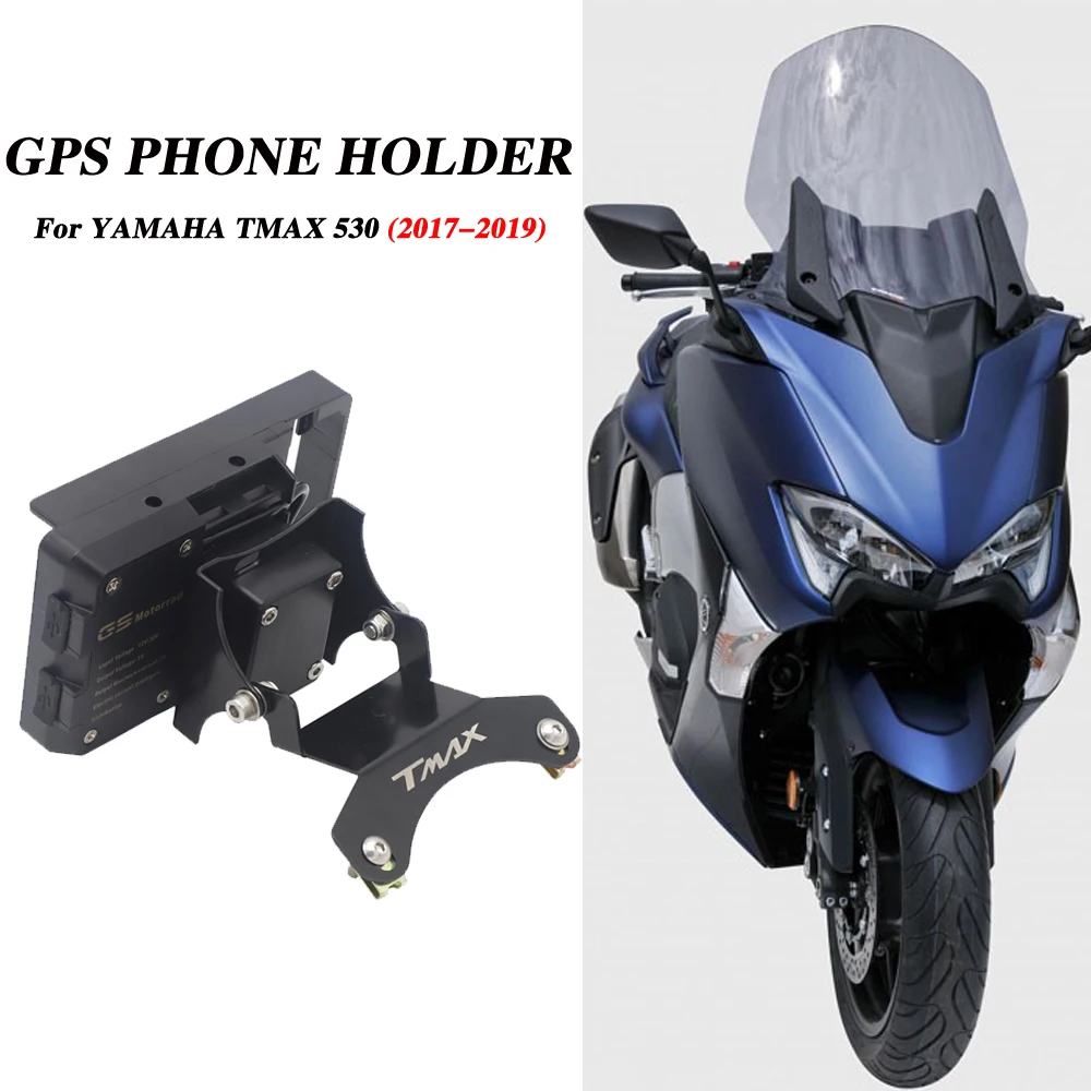 For YAMAHA TMAX 530 T MAX 530 2017 2018 2019 Stand Holder Smartphone Mobile Phone GPS Plate Bracket