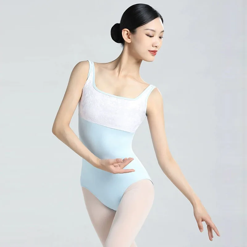 

New Ballet Dance Leotard Adult Elegant Velvet Splicing Practice Team Gymnastics Dancing Bodysuit Women High Quality Yoga Ballet