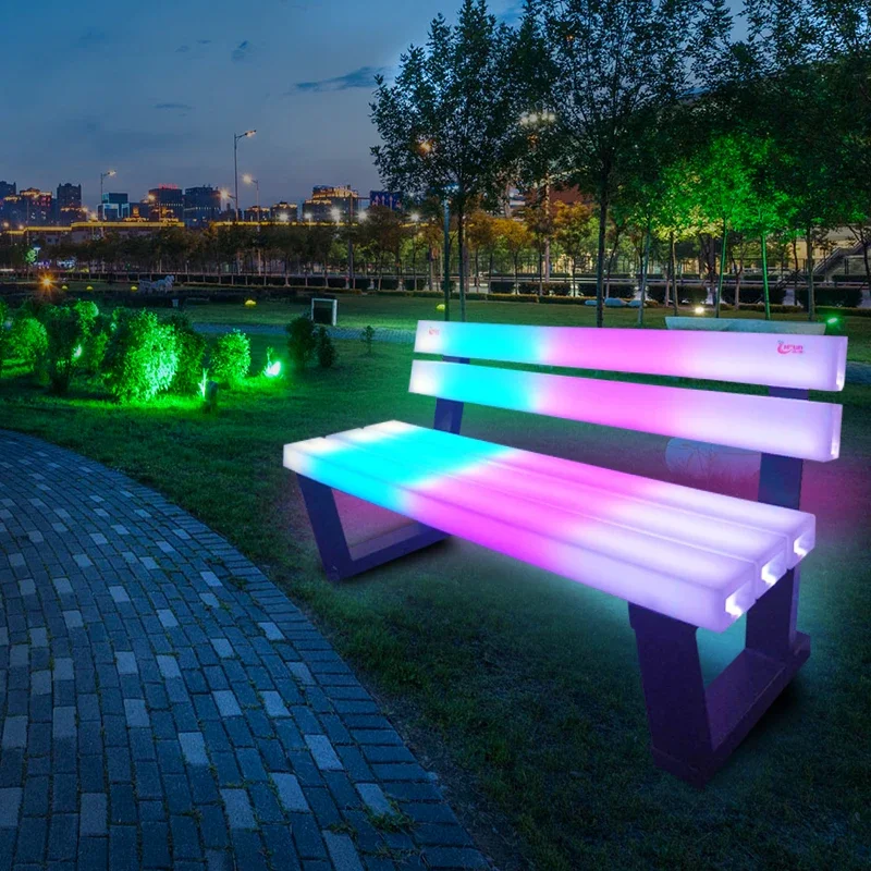 Outdoor Bench yard led Illuminated Furniture Energy Conservation Waterproof Outdoor Garden Chair