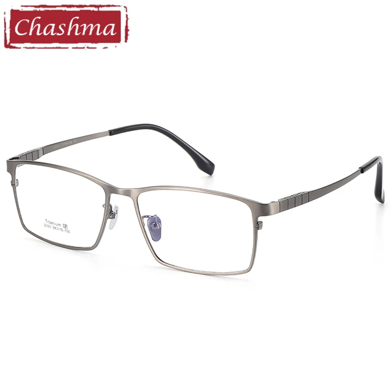 

155 Wide Men Titanium Optical Frame Prescription Crystal Oversize Quality Gentlemen Eyewear Blue Light Block Progressive Lenses