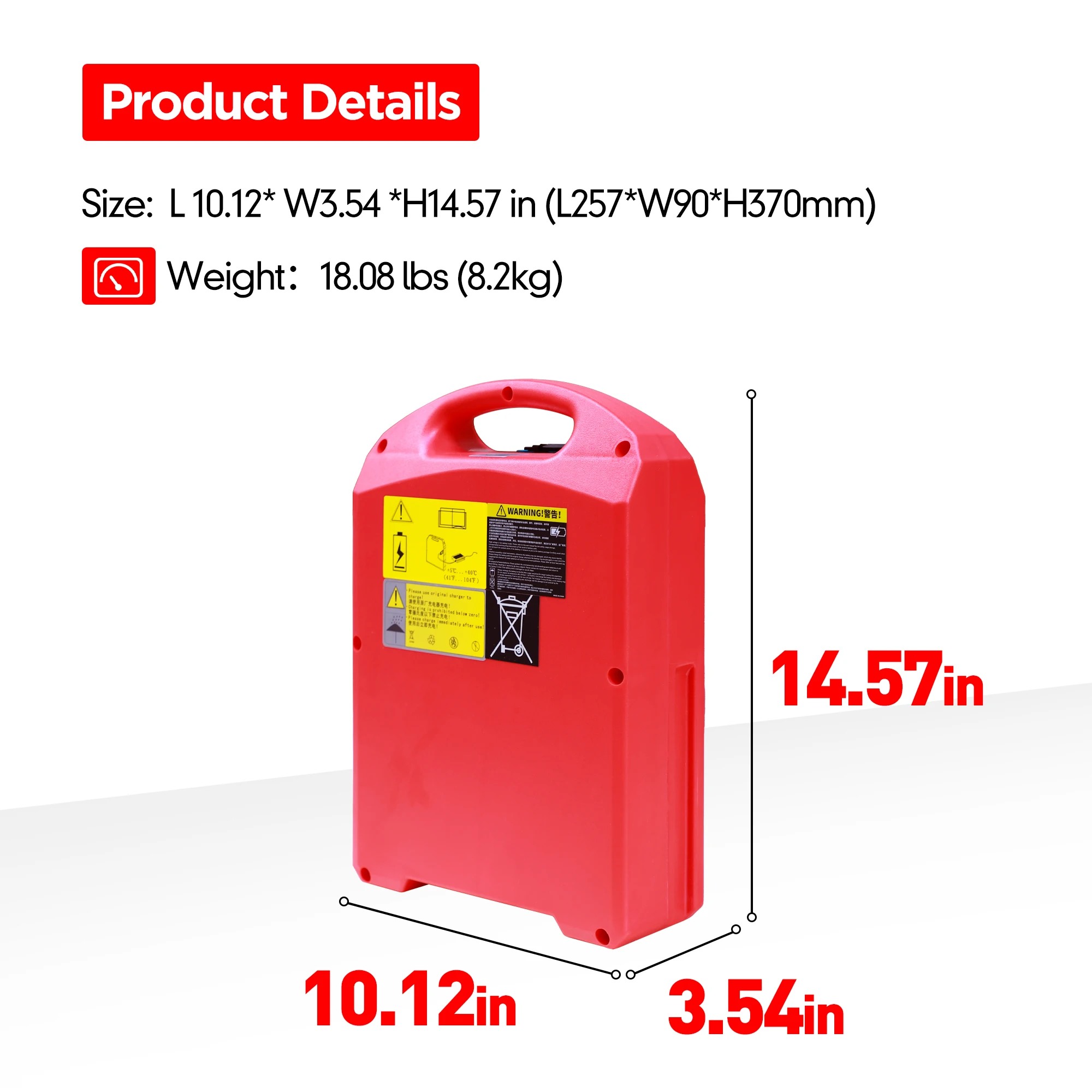 LiFePO4-Lithiumbatterie 48 V 20 Ah für HELI CBD18J-LI3 CBD20J-LI3 Elektro-Gabelstapler-Palettenbuchse