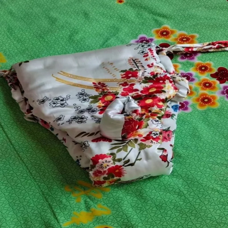 Handmake Man's Floral Lace Up Waist T-Briefs Silky Touch Puffy Panties Fetish FKK Dance Party Sexy Private Party Costume