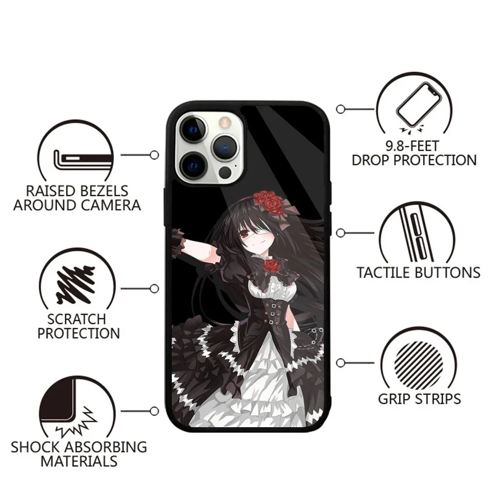 D-Date A Live Kurumi Tokisaki Phone Case For iPhone 15,14,13,12,11,Plus,Pro,Max Mini Magsafe Magnetic Wireless Charging