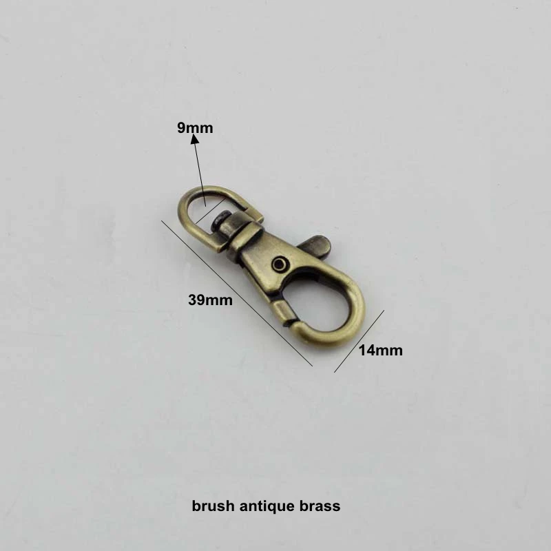 50pcs 14mm*39mm gold color thick snap hook for strap removable webbing,alloy clasp Hooks for bags handbags belts strapping