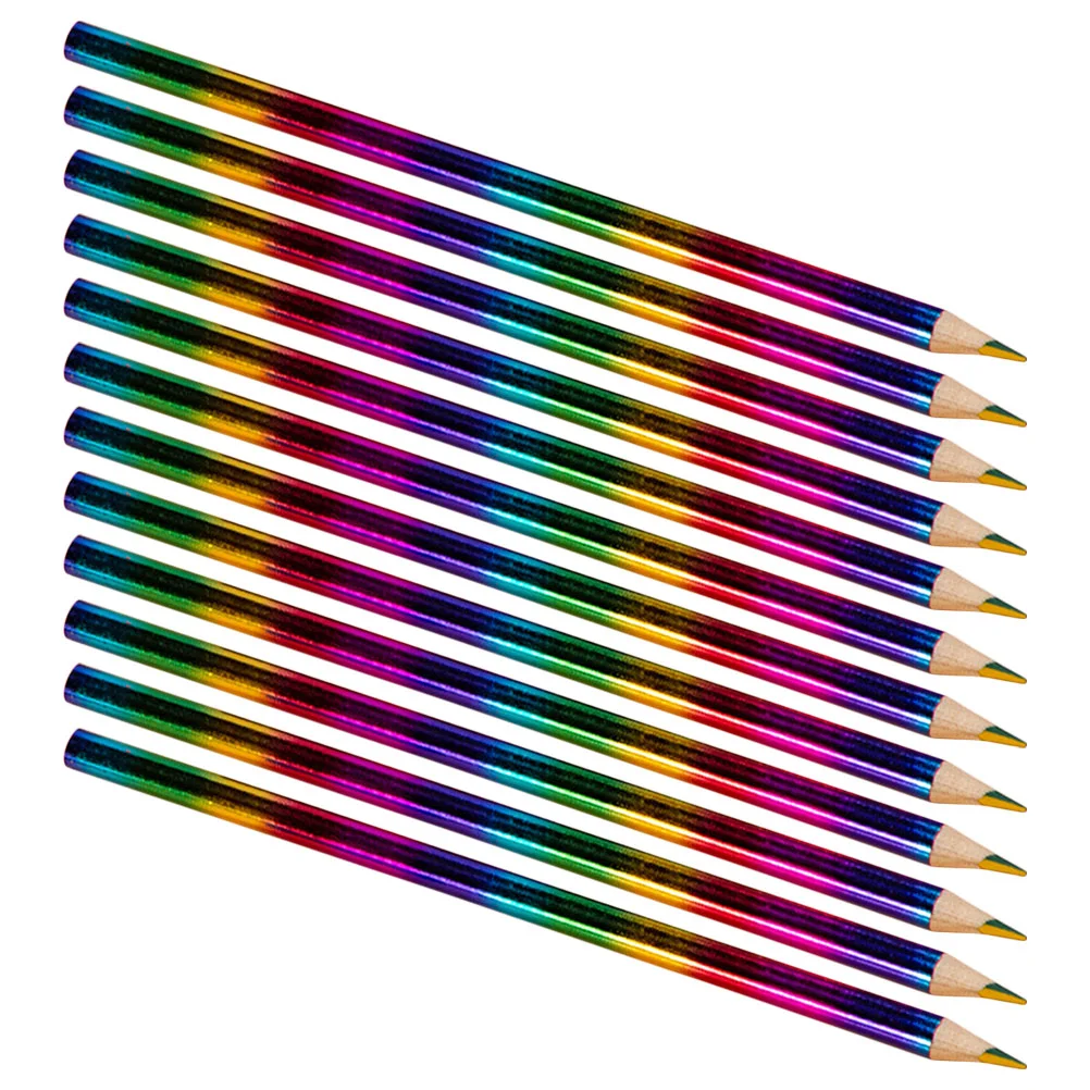 

12 Pcs Rainbow Pencil Colored Practical Pencils Professional Water-soluble for Artists Paint