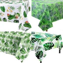 Hawaiian Party Decoration Palm Leaves Disposable Tablecloth Table Cover Tropical Summer Beach Supplies Luau Birthday Party decor
