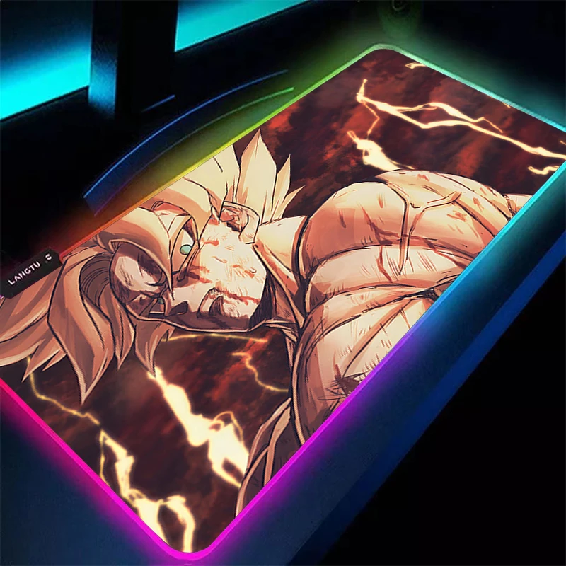

RGB Computer Varmilo Keyboard LED Mouse Pad D-Dragon Ball Backlight Gaming XXL Laptop Accessories Gamer Carpet Desk Mat Mousepad