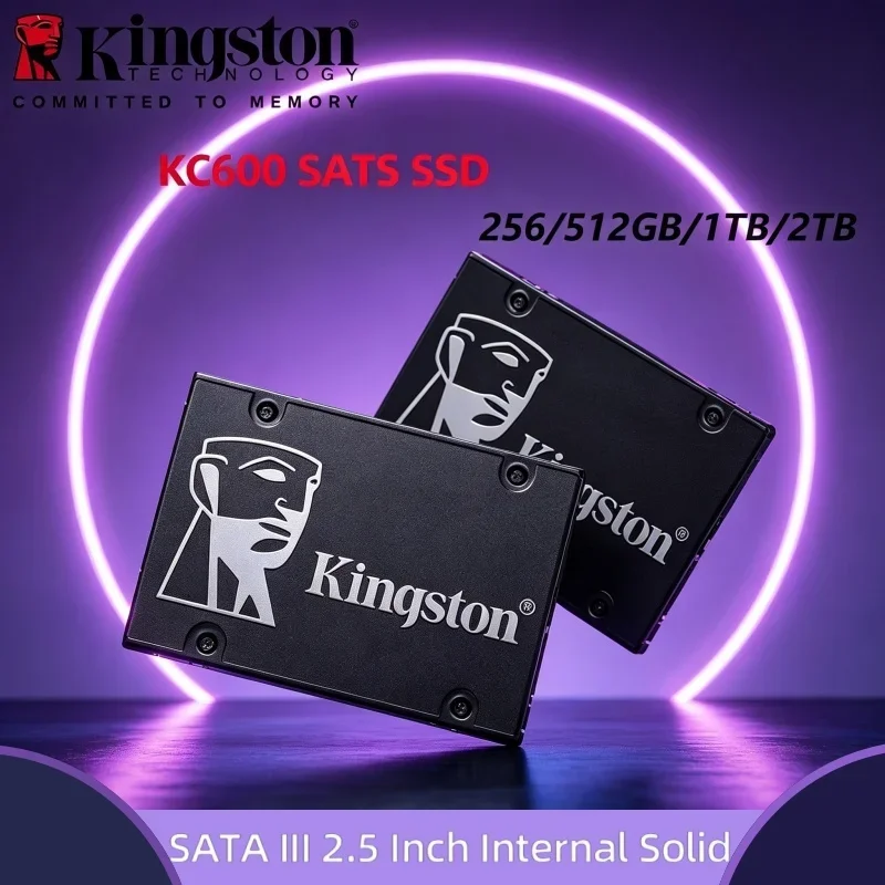 Kingston KC600 SSD SATA 3 2.5 Inch Internal Solid State Drive HDD Hard Disk HD SSD 256GB 512GB 1TB 1024GB 2TB Desktop Laptop PC