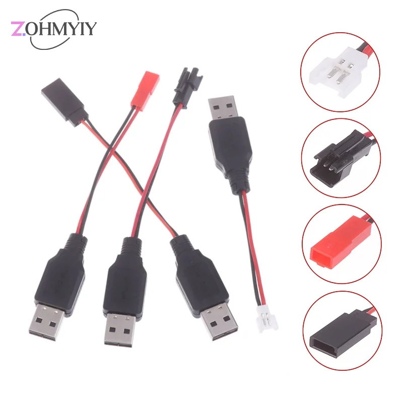 RC USB Charging 3.7V Lithium Battery Charger Cable USB To JST /SM / Futaba Plug Cable For 3Rc Drone Quadcopter